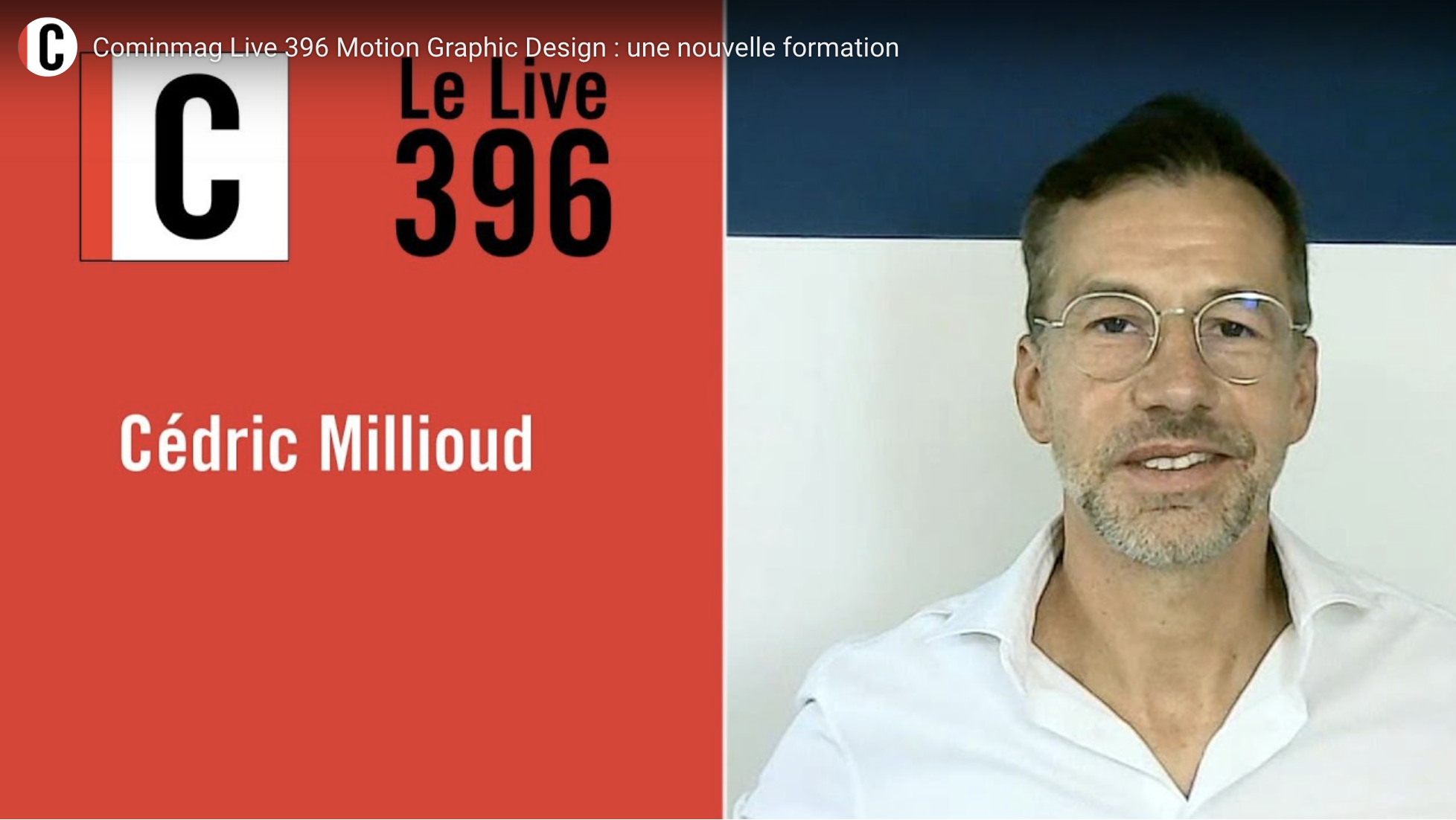 Interview de Cédric Millioud, directeur de Cadschool, dans le Live de Cominmag